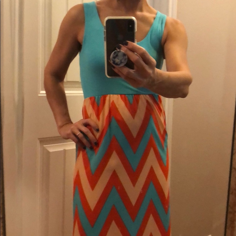 Chevron maxi dress